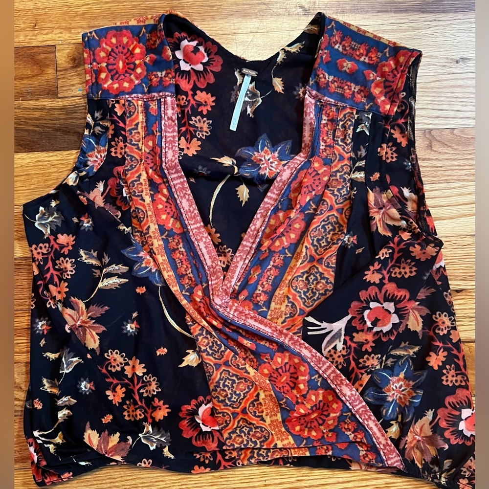 Free people floral sleeveless top